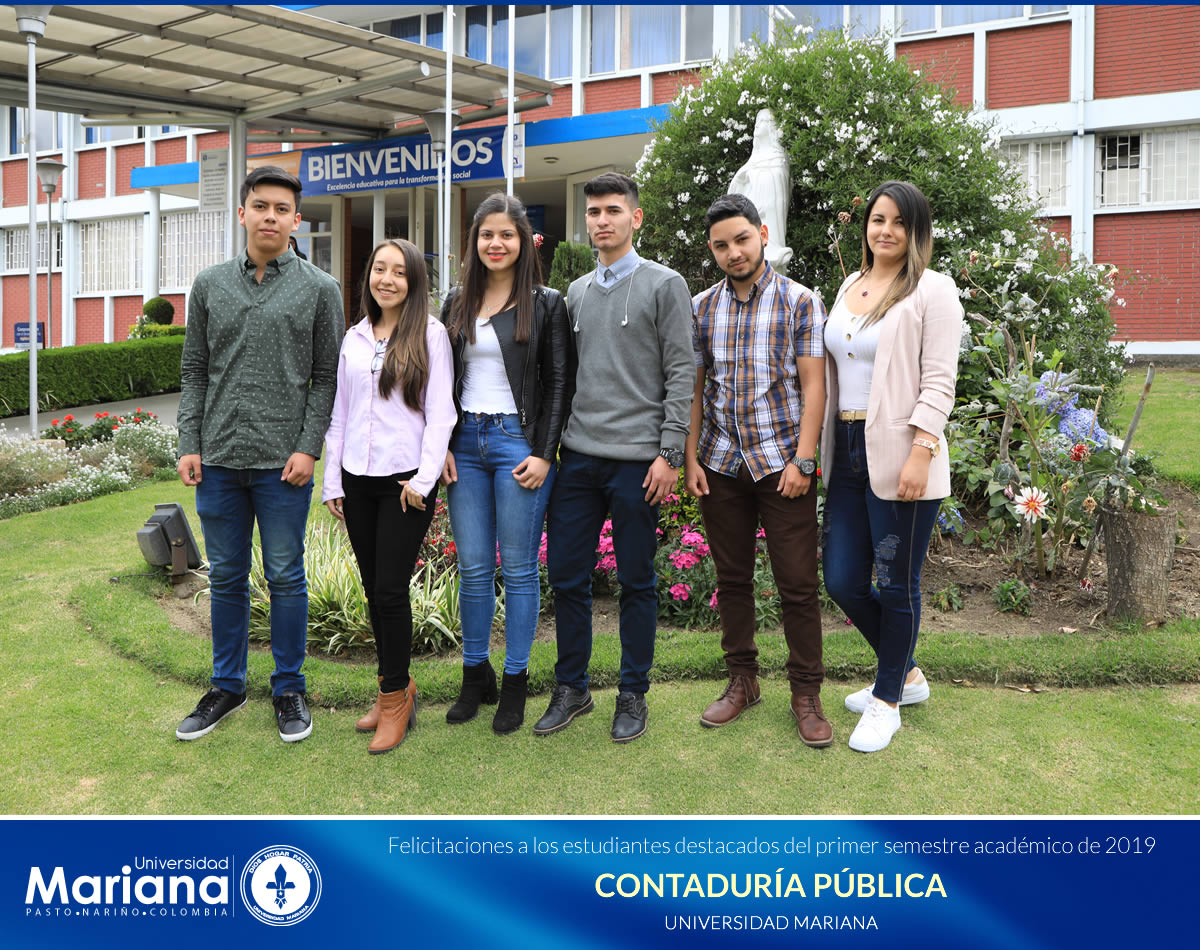 RECONOCIMIENTO ACADÉMICO A ESTUDIANTES DESTACADOS DE LA UNIVERSIDAD MARIANA - PRIMER SEMESTRE DE 2019